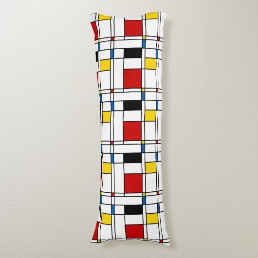 De Stijl Pattern Lichaamskussen (Voorkant Verticaal)