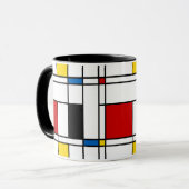 De Stijl Pattern Mok (Voorkant links)