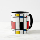 De Stijl Pattern Mok (Voorkant rechts)