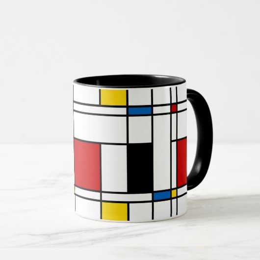 De Stijl Pattern Mok (Voorkant rechts)