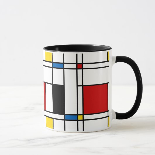 De Stijl Pattern Mok (Rechts)