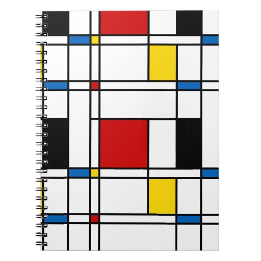 De Stijl Pattern Notitieboek (Voorkant)