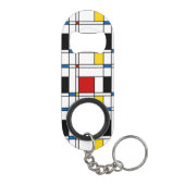 De Stijl Pattern Sleutelhanger Flessenopener (Achterkant)