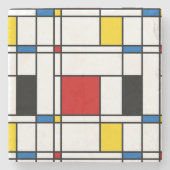 De Stijl Pattern Stenen Onderzetter (Voorkant)