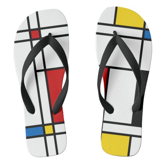 De Stijl Pattern Teenslippers (Voetbed)