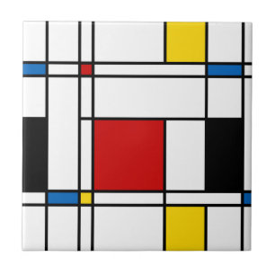 De Stijl Pattern Tegeltje