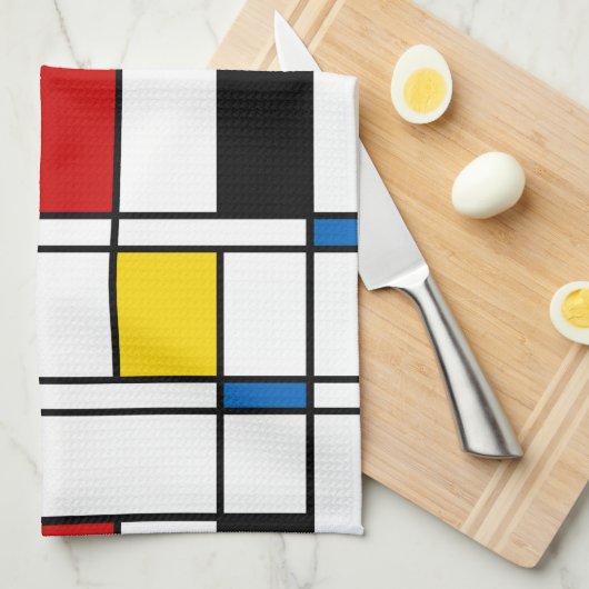 De Stijl Pattern Theedoek (Quarter Fold)