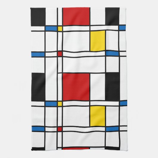 De Stijl Pattern Theedoek (Verticaal)