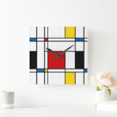 De Stijl Pattern Vierkante Klok (Huis)