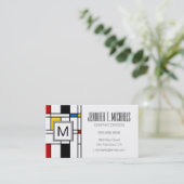 De Stijl Pattern Visitekaartje (Staand voorkant)