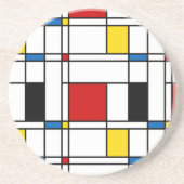 De Stijl Pattern Zandsteen Onderzetter (Voorkant)