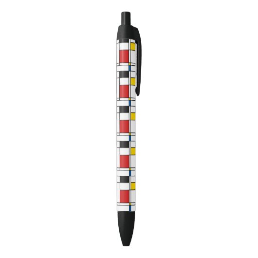 De Stijl Pattern Zwarte Inkt Pen (Achterkant (Verticaal))