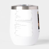 De stijl van de douanewaterfles: Stemless wijntuim (Voorkant)