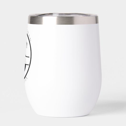 De stijl van de douanewaterfles: Stemless wijntuim (Achterkant)