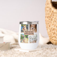 De stijl van de douanewaterfles: Stemless wijntuim