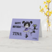 De Stijl van de Gothic van de ballerina Kaart (Gele Bloem)