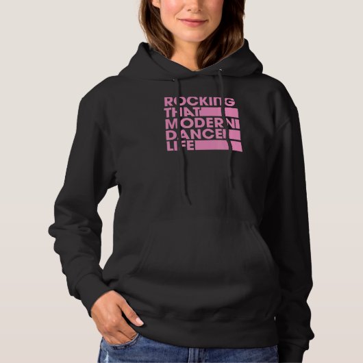De  stijl van die moderne dans-levensretrant hoodie (Voorkant)