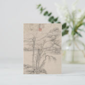 De stijl van diverse oude meesters | Landschap B&W Briefkaart (Staand voorkant)