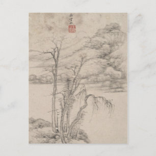 De stijl van diverse oude meesters   Landschap B&W Briefkaart