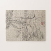 De stijl van diverse oude meesters | Landschap B&W Legpuzzel (Horizontaal)