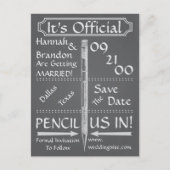 De stijl van het Chalkboard sparen de Datum/nodig Aankondigingskaart (Voorkant)