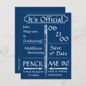 De  stijl van het Chalkboard sparen de Datum/nodig Aankondigingskaart (Voorkant / Achterkant)