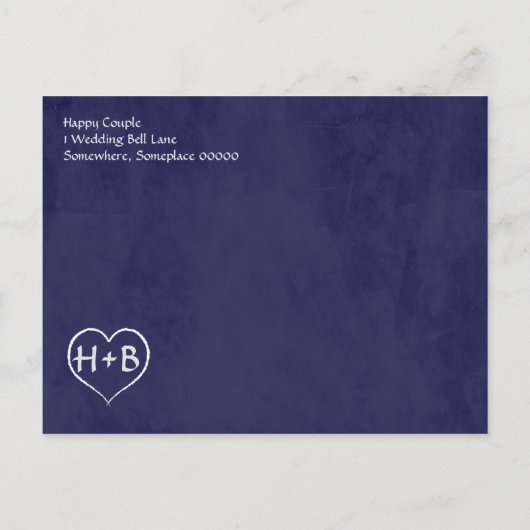 De stijl van het Chalkboard sparen de Datum/nodig Aankondigingskaart (Achterkant)