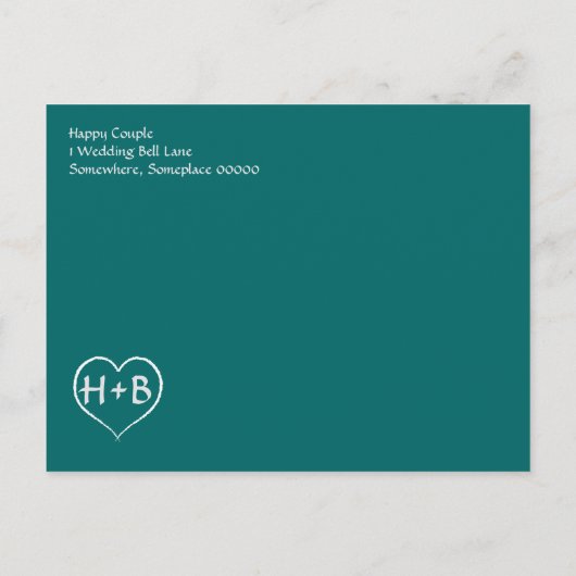 De stijl van het Chalkboard sparen de Datum/nodig Aankondigingskaart (Achterkant)