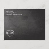 De stijl van het Chalkboard sparen de Datum/nodig Aankondigingskaart (Achterkant)