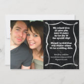 De Stijl van het Chalkboard sparen de Foto van de  Save The Date (Achterkant)