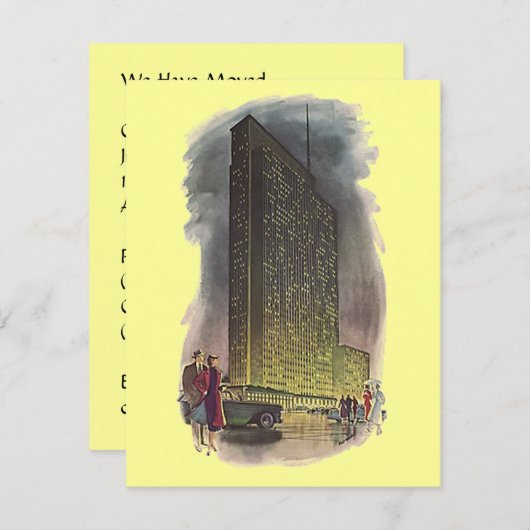 De Stijl van het Deco van de terugkeer Bewegde Aan Aankondiging (Voorkant / Achterkant)