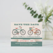 De  stijl van het Retro van de Fietsen van de Stri Save The Date (Staand voorkant)