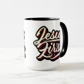 De stijl van Jesus First 70 Mok (Voorkant rechts)