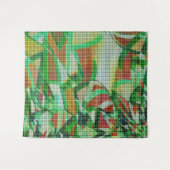 De stijl van manden op groene gebogen linten wandkleed (Voorkant (horizontaal))