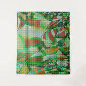 De stijl van manden op groene gebogen linten wandkleed (Voorkant)