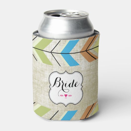 De  stijl van Rustic Bride Blikjeskoeler (Blikje Voorkant)