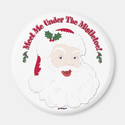 De stijlkerstman ontmoet me onder de mistletoe! magneet (Voorkant)