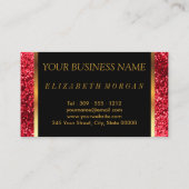 De Stijllijst van het haar in een Rode Glitter Visitekaartje (Achterkant)