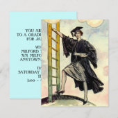 DE STIJLSE AFSTUDEERDER GRADUATION ARTIJ INVITE IN KAART (Voorkant / Achterkant)