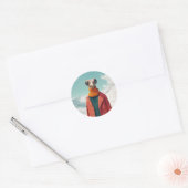 De stijlvolle Avian Adventurer Ronde Sticker (Envelop)