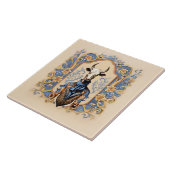 De Stijlvolle CowBoy Grappige Moderne Koe Kunst Tegeltje (Zijkant)