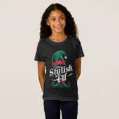De stijlvolle Elf Group die kerstmis uit de famili T-shirt (Voorkant volledig)
