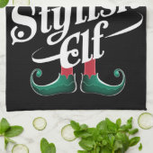 De stijlvolle Elf Group die kerstmis uit de famili Theedoek (Gevouwen)