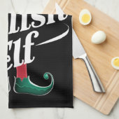 De stijlvolle Elf Group die kerstmis uit de famili Theedoek (Quarter Fold)