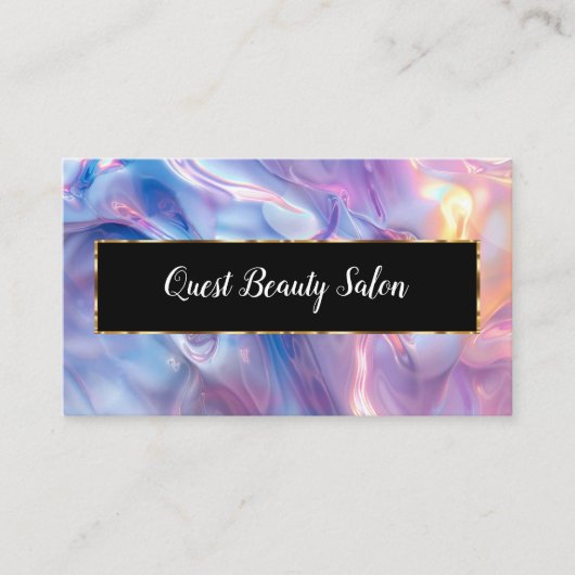 De stijlvolle moderne schoonheidssalon visitekaartje (Voorkant)
