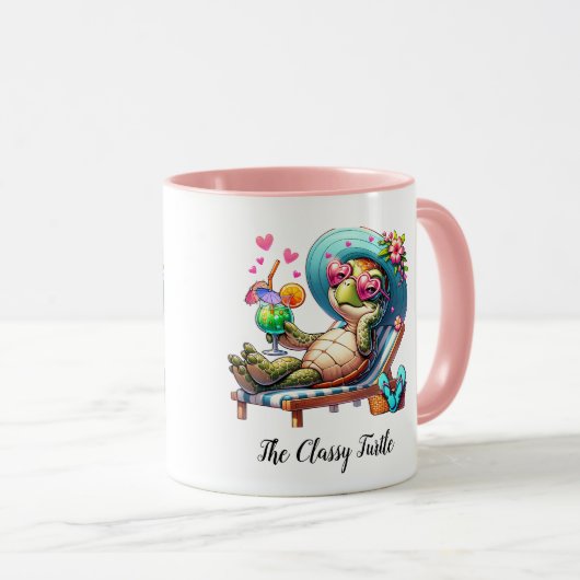 De stijlvolle schildpad Mok (Voorkant rechts)