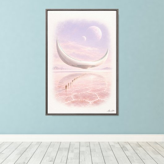 De Stille Aankomst Canvas Afdruk (Insitu (Houten vloer))