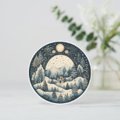 De stille betovering van de winter feestdagenkaart (Staand voorkant)