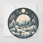 De stille betovering van de winter feestdagenkaart (Voorkant)