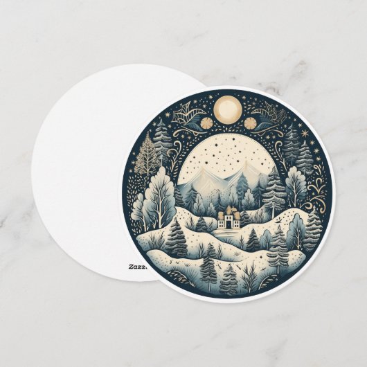 De stille betovering van de winter feestdagenkaart (Voorkant / Achterkant)